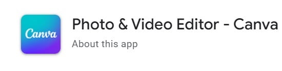 Canva photo editor app