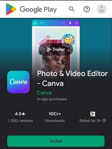 Canva photo editor for mobile