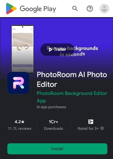 Photoroom AI photo editor