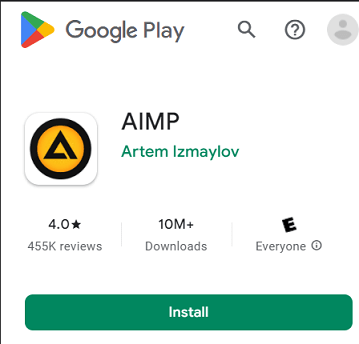 AIMP android audio music player software