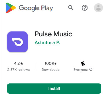 Audio music player app for android