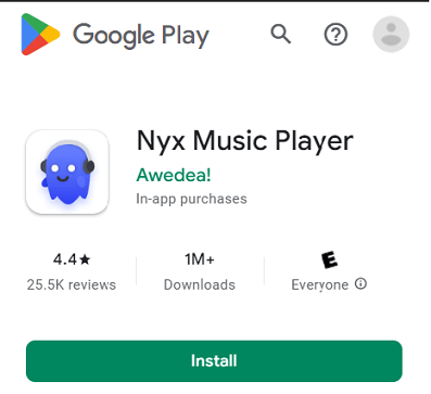 NYX Music player for android