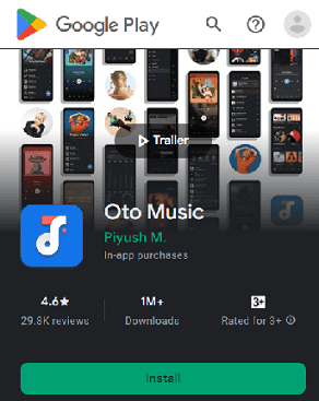 OTO music player app