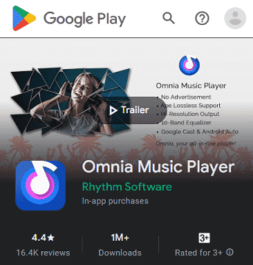 Omnia music player for android