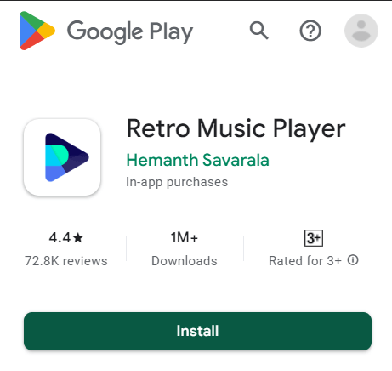 Retro music player app