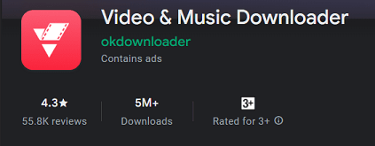 Video and music downloader app for android