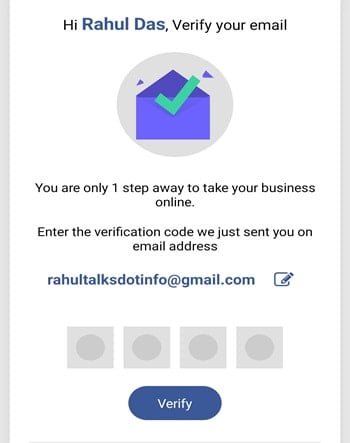 Verify your email address