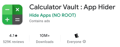 Calculator vault hide app