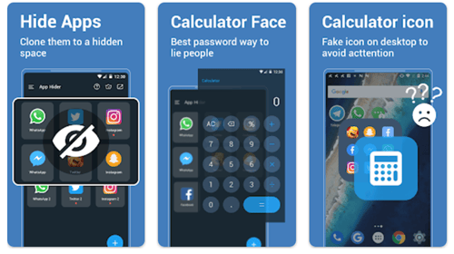 Hide app calculator face free