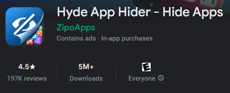 Hide app hider software for android