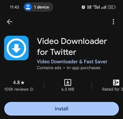 Twitter video downloader app for android mobile