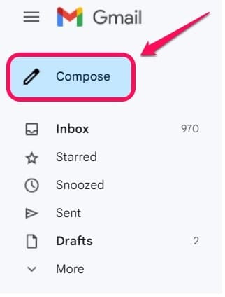 Compose your email from gmail